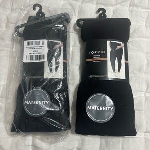 Torrid Black Maternity Leggings NWT